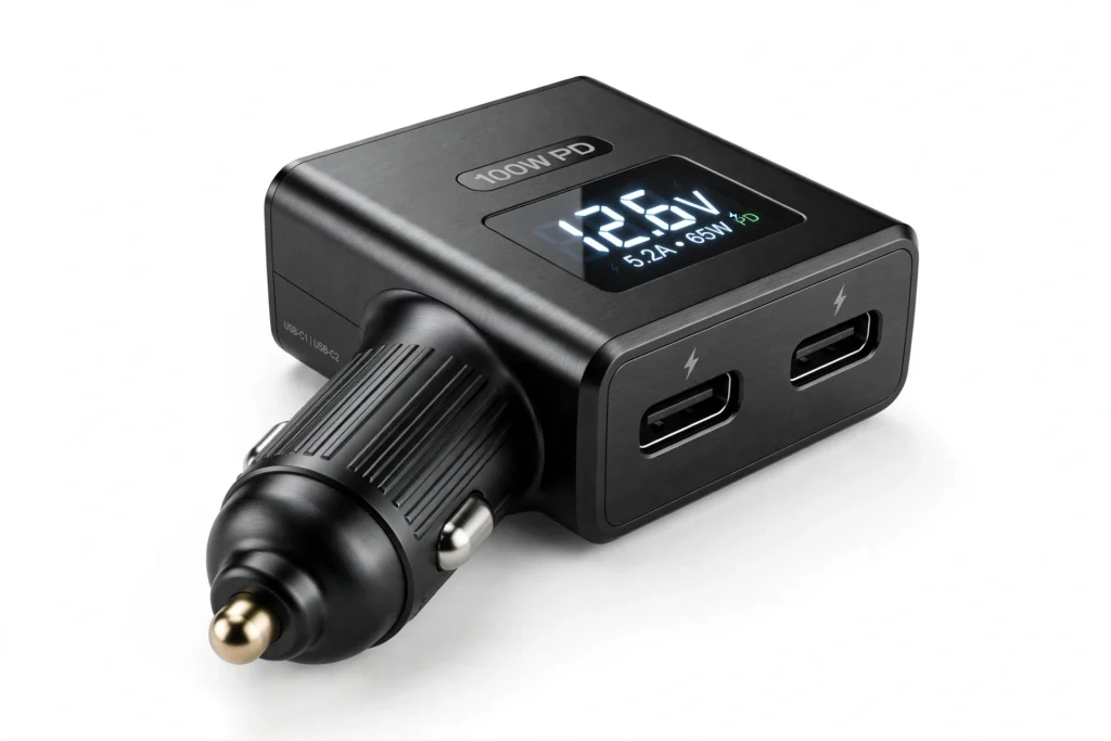 JY-CC100 100W Dual USB-C Car Charger