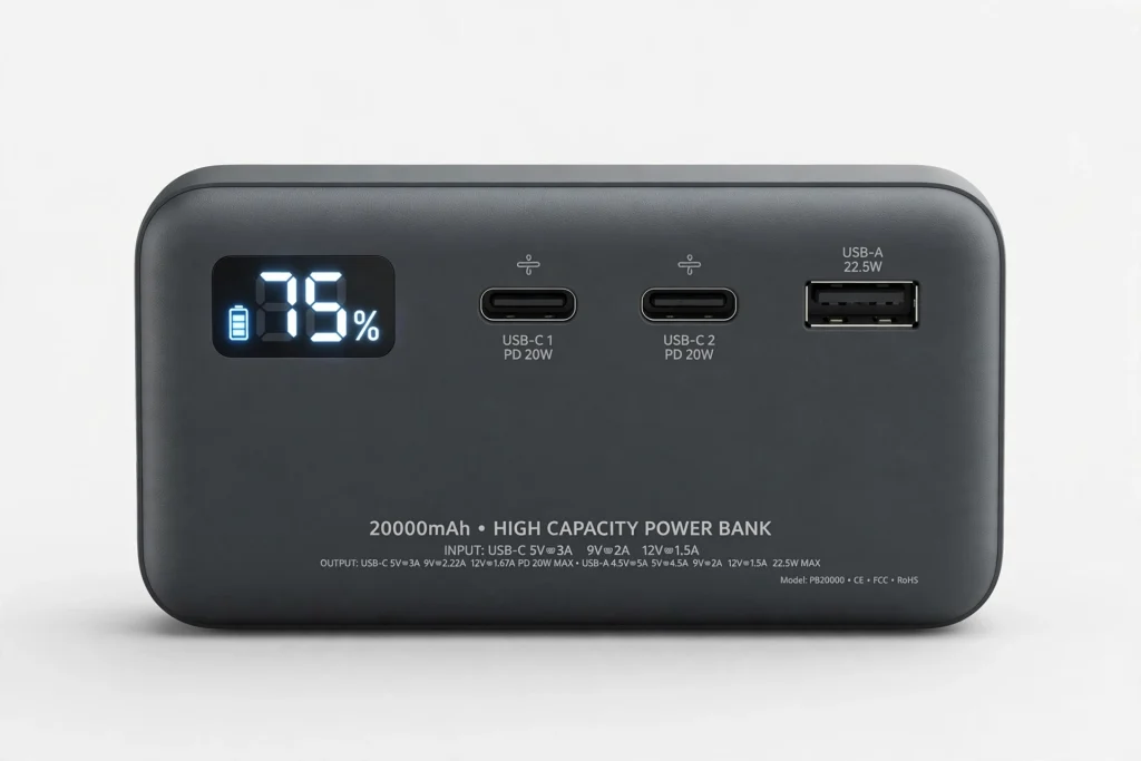 JY-PB20P 20000mAh 65W PD Power Bank